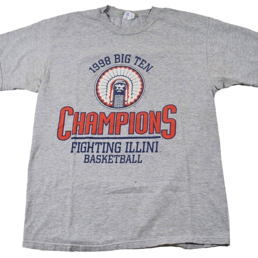 Illinois Fighting Illini 1998 Basketball Champions Retro Tee T-Shirt 166